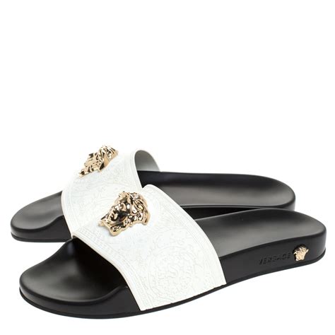 white versace slides men|Versace mules for men.